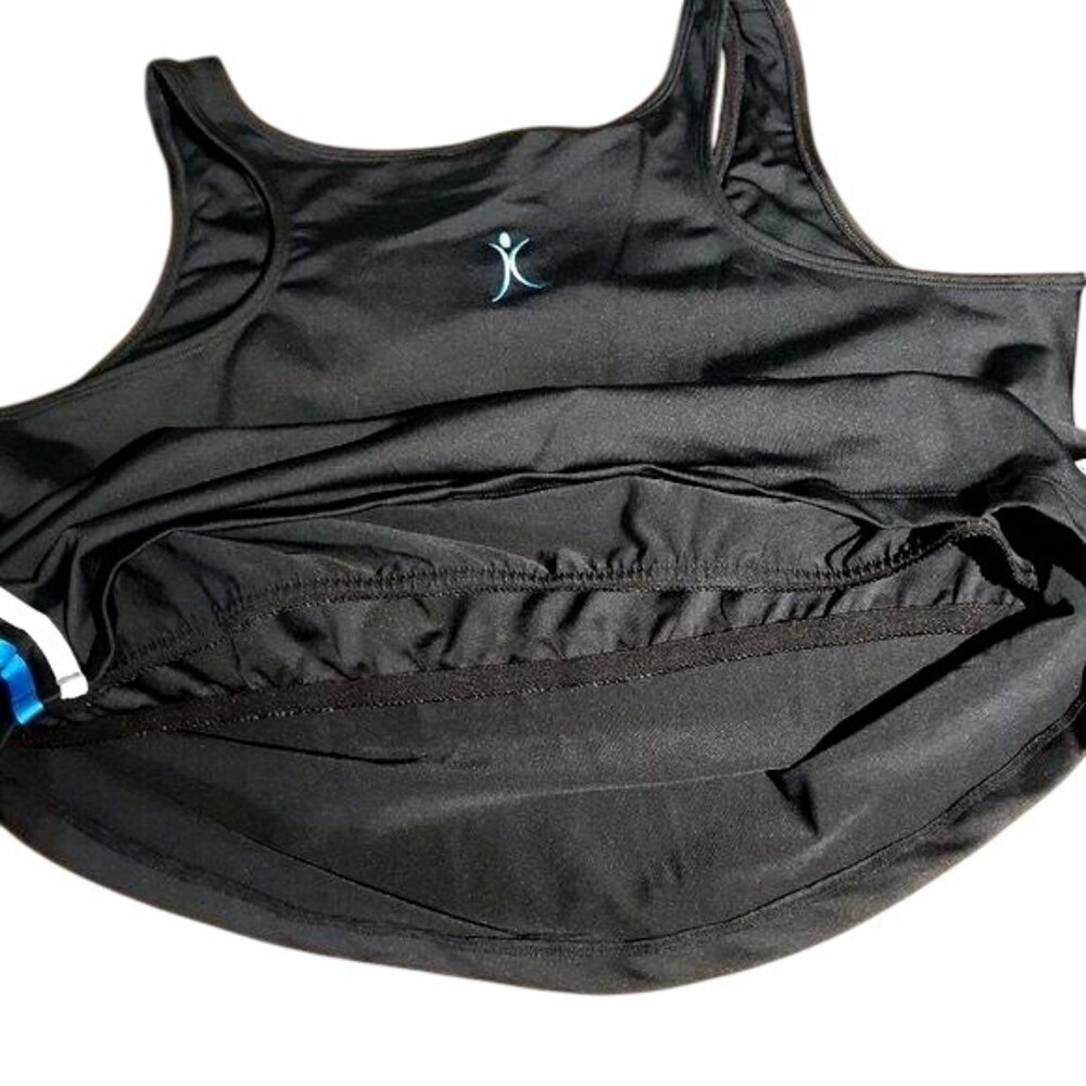 ABA Cami Sport Bra A Big Attitude Bra Wm 4X Black Stripes NWT - Picture 2 of 6